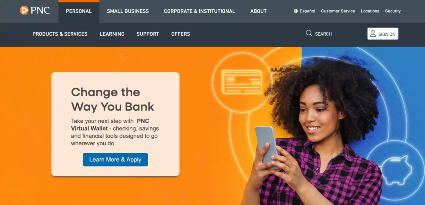 PNC Bank main page