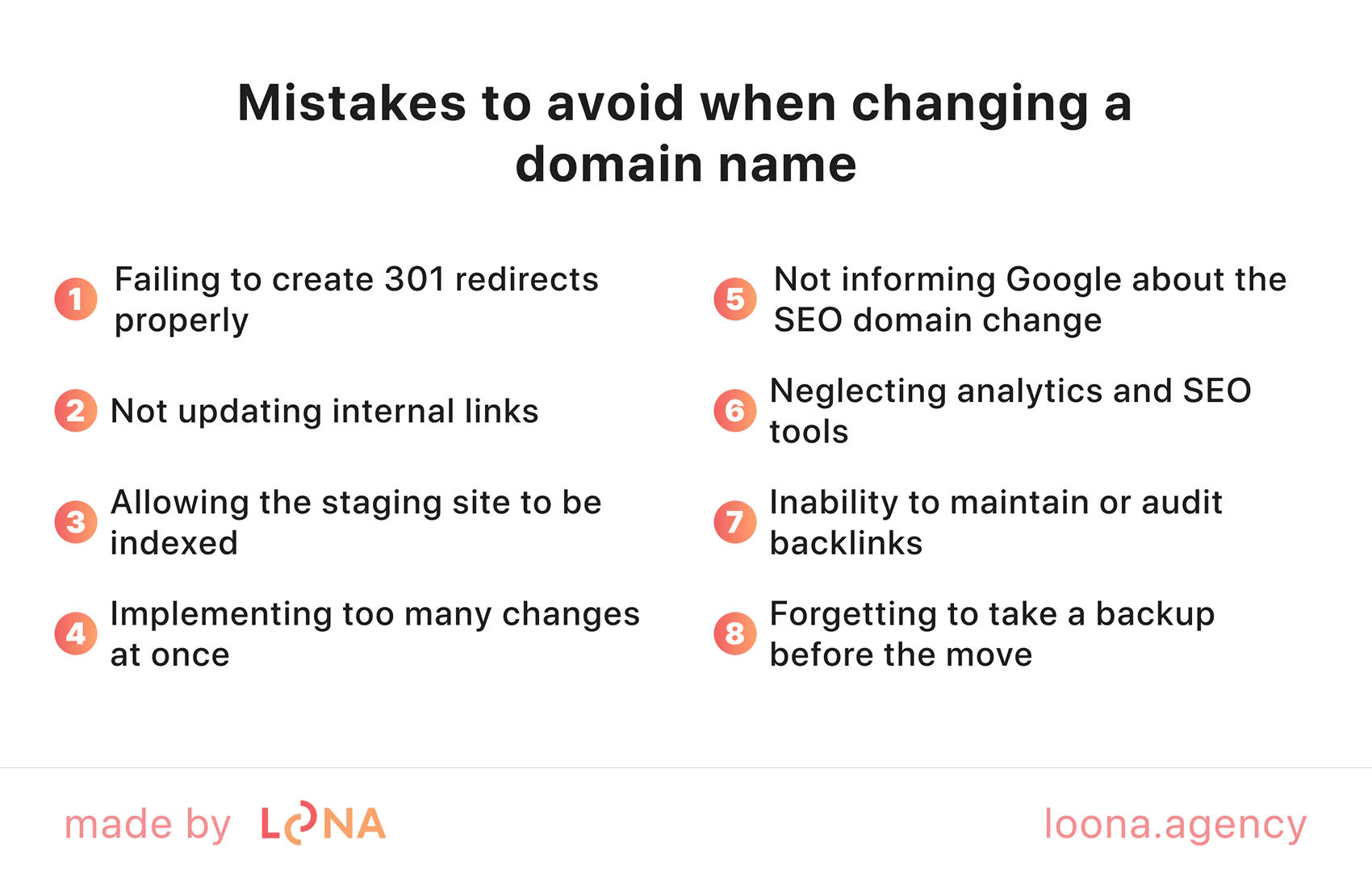 common mistakes to avoid when changing domain name common mistakes to avoid when changing website domain