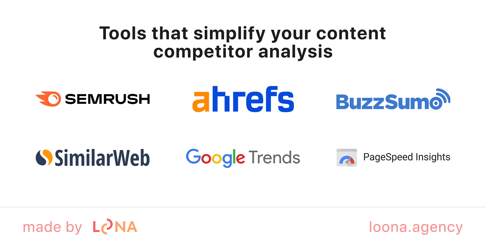 Tools that simplify your content competitor analysis Tools to help you with content analysis marketing