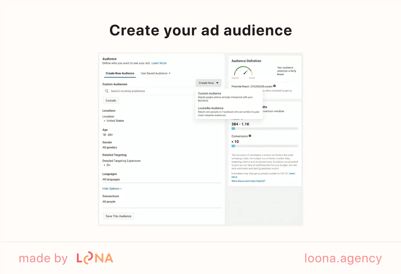 how to create facebook ad audience